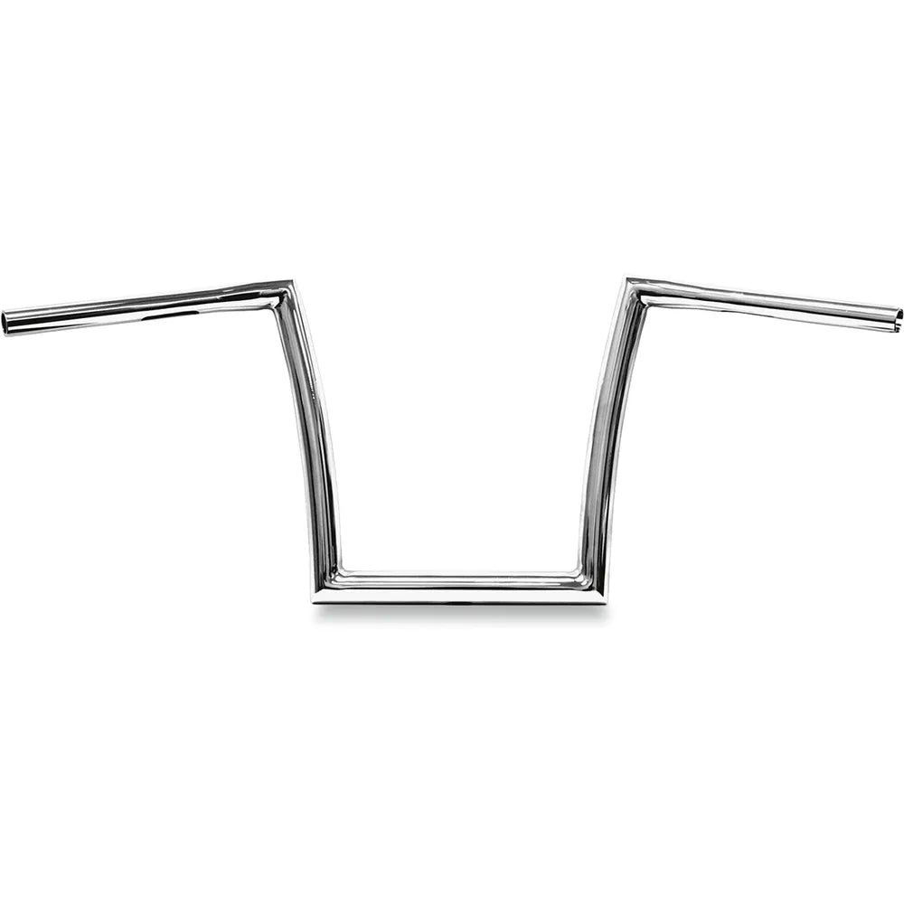 Chrome 1-1/4" Fat Bobber Strip Handlebar With 12" Rise