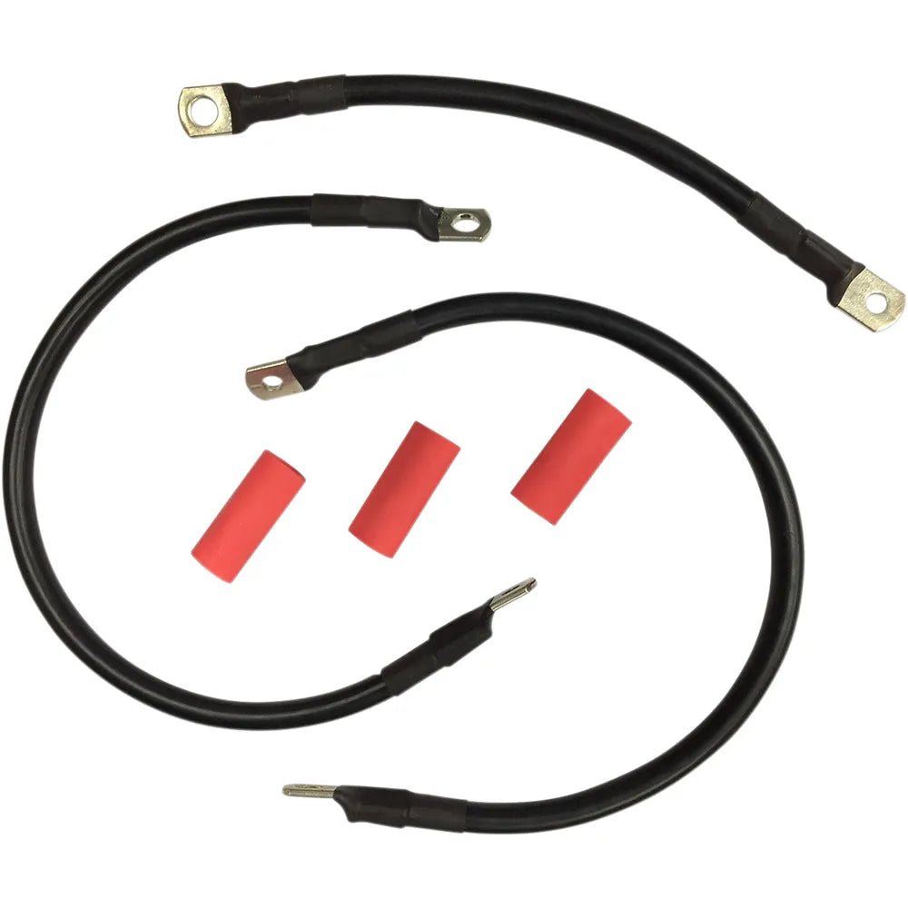 Black Battery Cable Set - '65-'84 FL