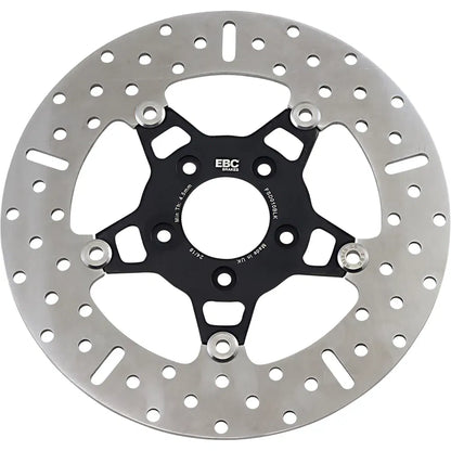 Rotor de freno delantero de acero inoxidable serie FSD para Big Twins - Rotor de freno - Portador negro