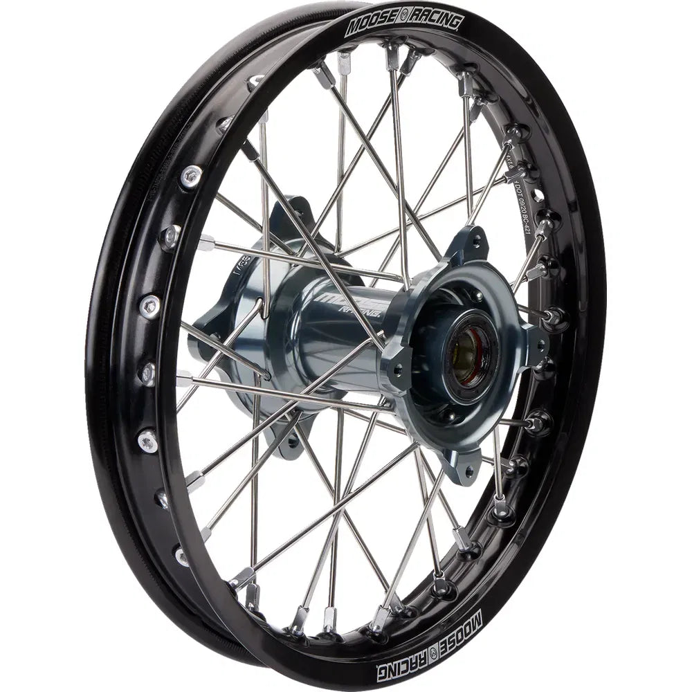 Rueda completa SX-1 - Conjunto de ruedas - SX-1 - Completa - Trasera - Rueda negra/Buje gris - 14x1,6 - SX/TC 85