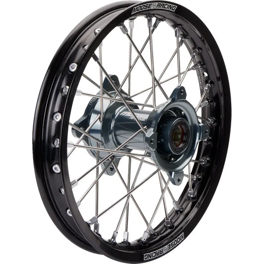 Rueda completa SX-1 - Conjunto de ruedas - SX-1 - Completa - Trasera - Rueda negra/Buje gris - 14x1,6 - SX/TC 85