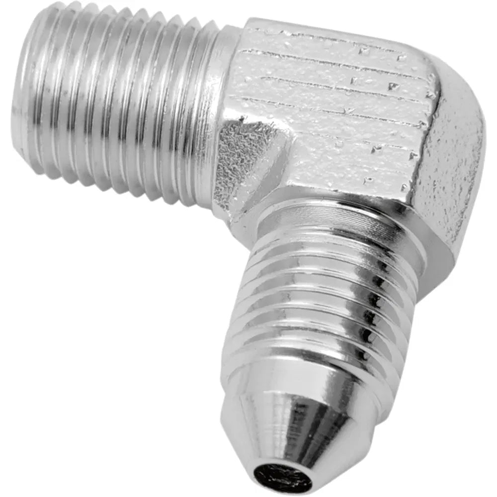 Conector de linea de frenos 1/8" - 90° cromo