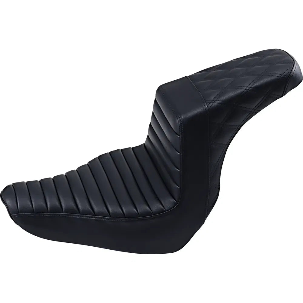 Step Up Seat - Tuck and Roll/Lattice Stitched - Black