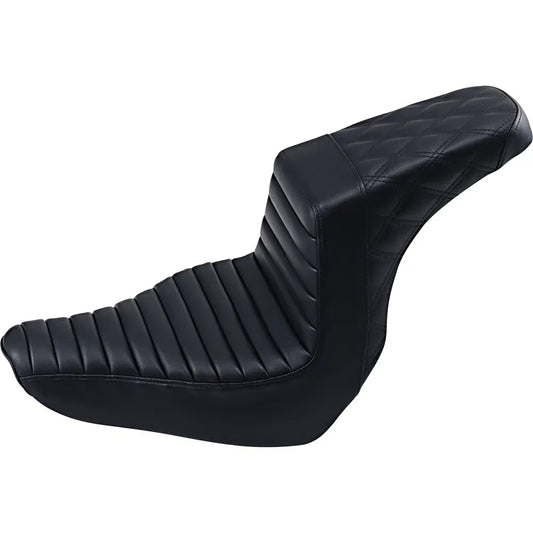 Step Up Seat - Tuck and Roll/Lattice Stitched - Black