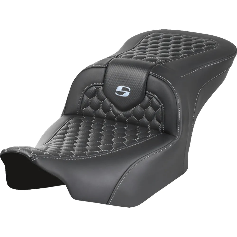 Asiento Honeycomb Roadsofa™ - Asiento Roadsofa™ - sin respaldo - Honeycomb - Costura plateada - FLTR/FLHX '23-'24