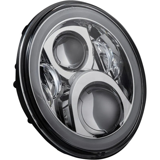 Headlamp - 7" - LED - Chrome