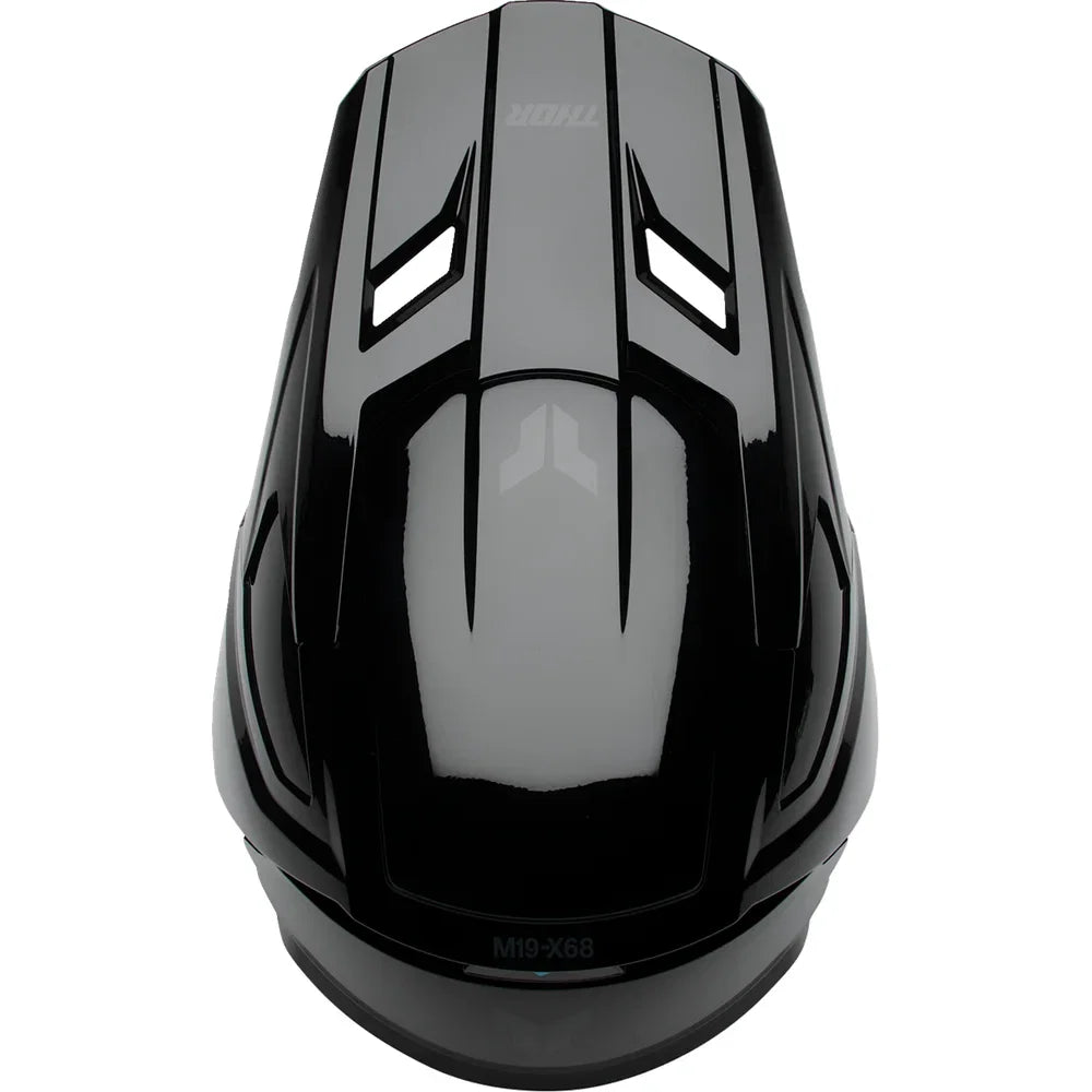 Casco juvenil fleet blackout negro brillante
