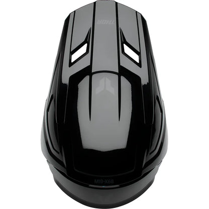 Casco juvenil fleet blackout negro brillante