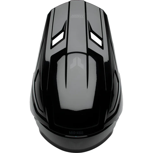 Casco juvenil fleet blackout negro brillante