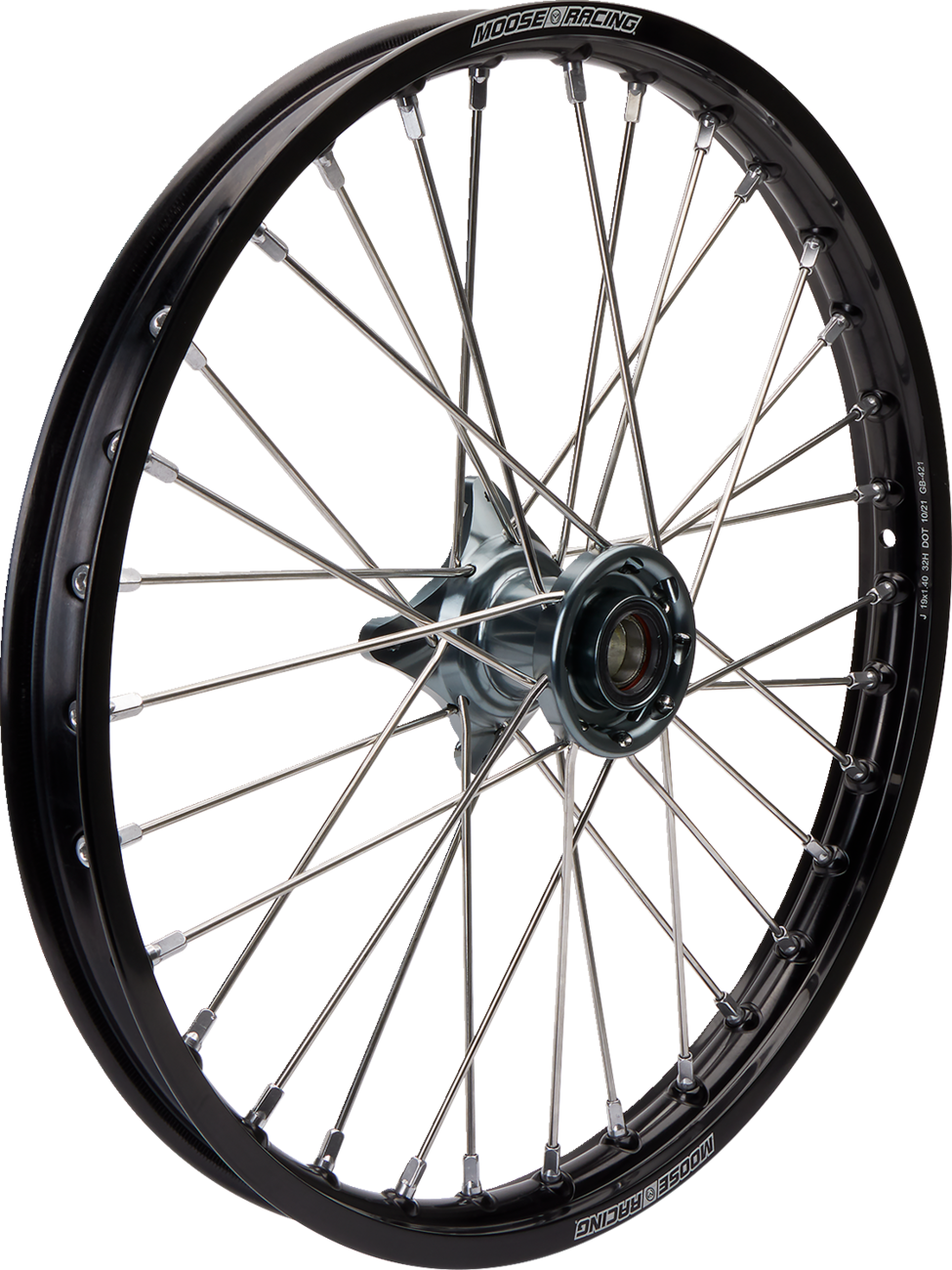 Rueda completa SX-1 - Conjunto de ruedas - SX-1 - Completo - Delantera - Rueda negra/Buje gris - 19x1,4 - SX/MC/TC 85