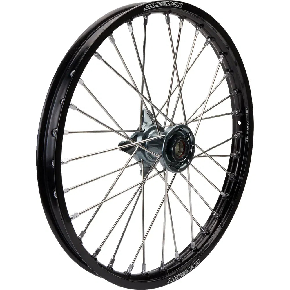 Rueda completa SX-1 - Conjunto de ruedas - SX-1 - Completo - Delantera - Rueda negra/Buje gris - 19x1,4 - SX/MC/TC 85