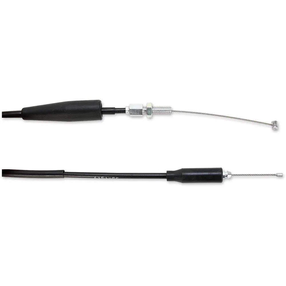 Cable del acelerador de vinilo negro.