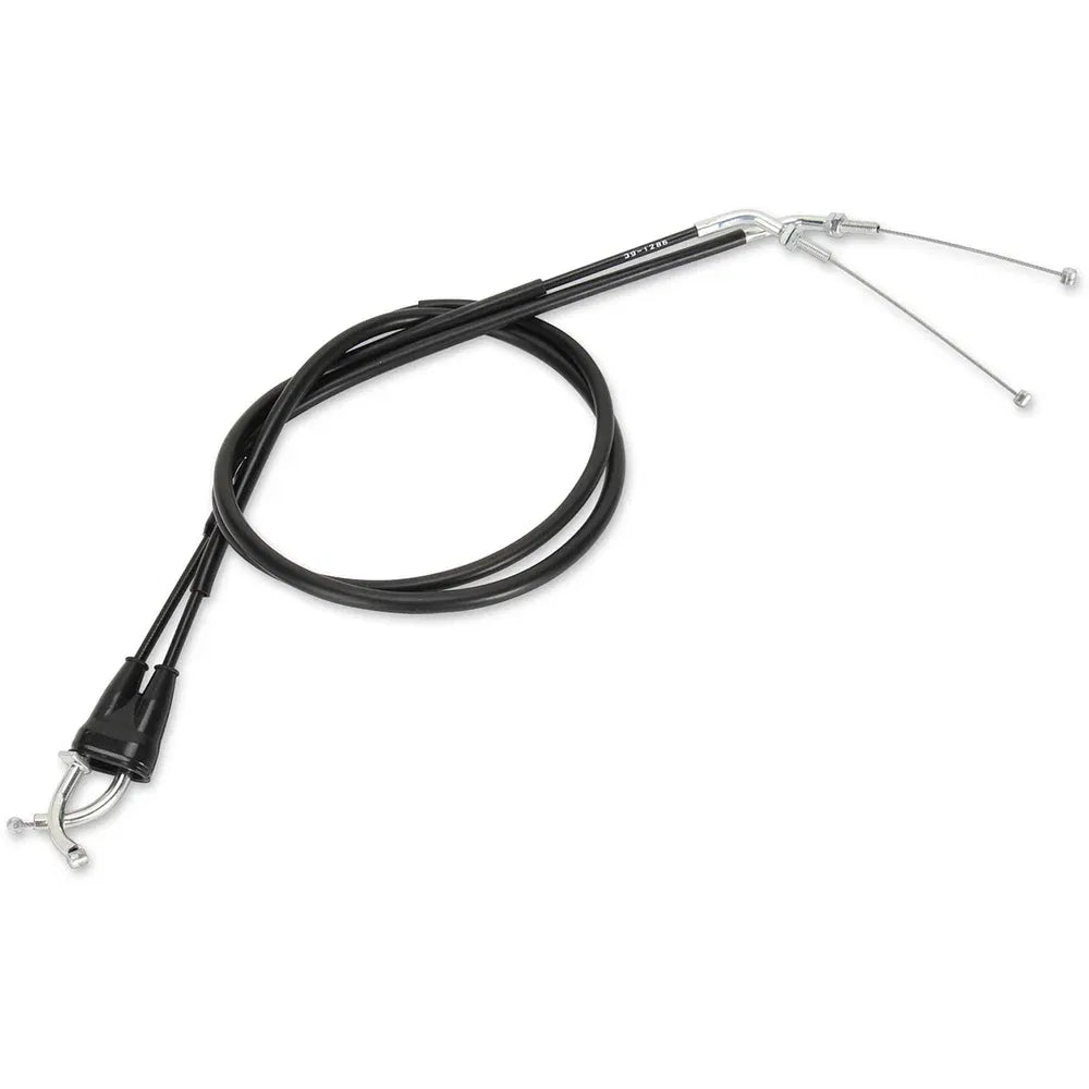 Cable del acelerador de vinilo negro.