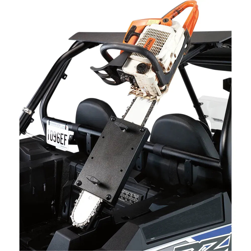 Soporte para motosierra con barra antivuelco