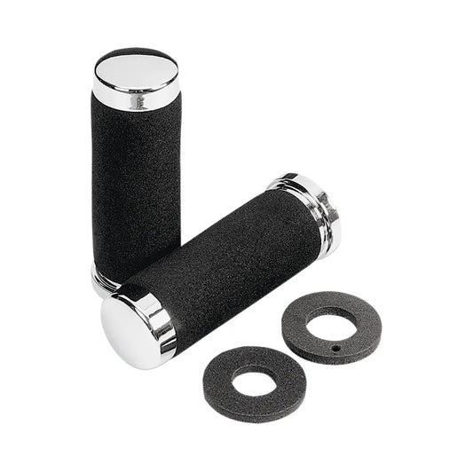 Grips - Foam - 7/8" - 140 mm - Chrome