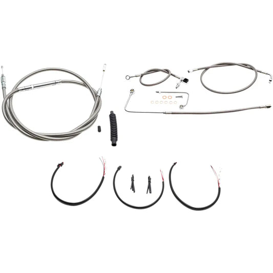 Kit completo de cable de manillar/línea de freno trenzado de acero inoxidable — kit de cables