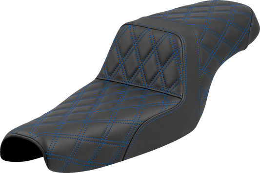 Asiento Saddlemen Lattice Stitch Step-Up Blue Stitch XL '04-'22