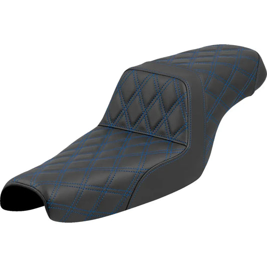 Asiento Saddlemen Lattice Stitch Step-Up Blue Stitch XL '04-'22