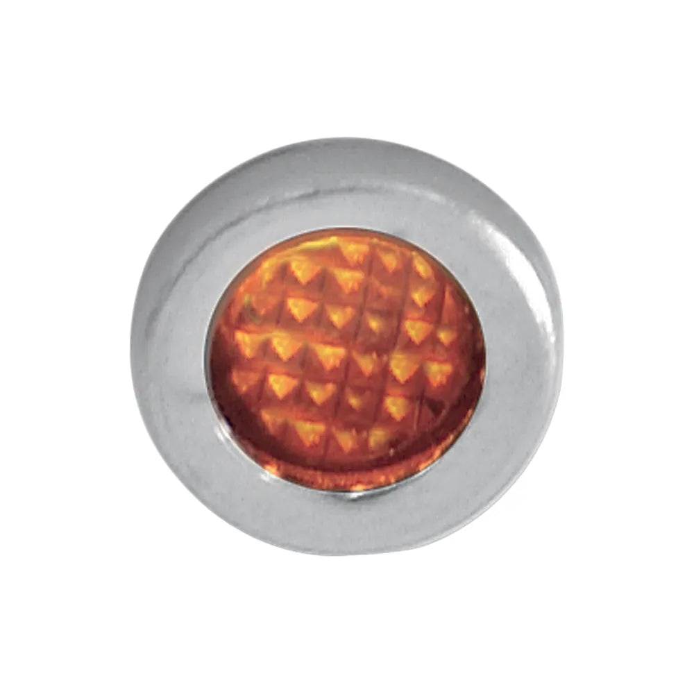 Snap-In Indicator Light - Amber - Stainless Steel Bezel