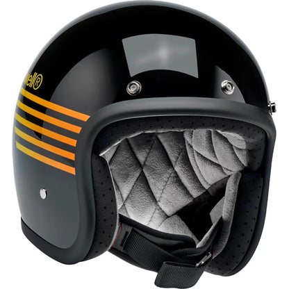 Casco bonanza lightspeed negro brillante/naranja/amarillo