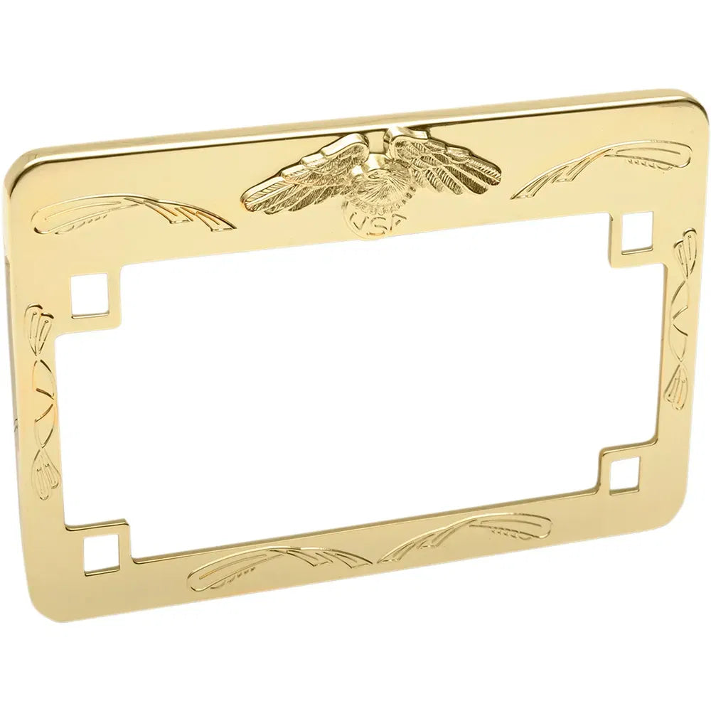 Eagle License Plate Frame - Gold
