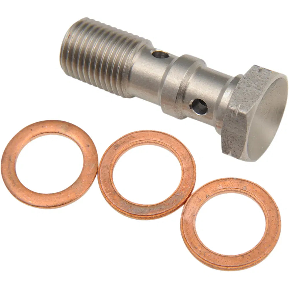Banjo Bolt - 10 mm x 1 mm - Double - Stainless Steel