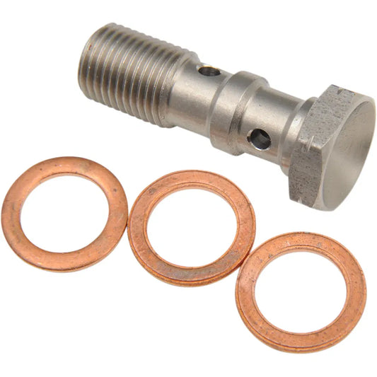 Banjo Bolt - 10 mm x 1 mm - Double - Stainless Steel