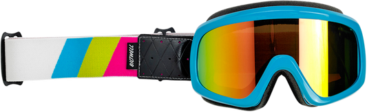 Overland 2.0 Goggles - Tri-Stripe - Cyan/Jet Boat