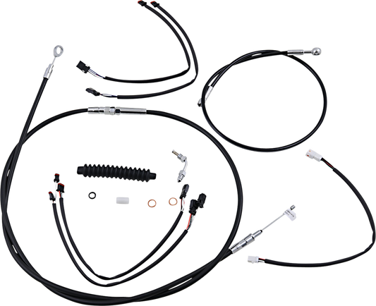 Kit de instalación de manillar XR - Kit de instalación de manillar XR - Colgadores Ape de 15"-17" - Softail '18-'24 - Negro/Cromo