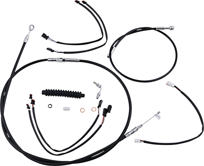 Kit de instalación de manillar XR - Kit de instalación de manillar XR - Colgadores Ape de 15"-17" - Softail '18-'24 - Negro/Cromo
