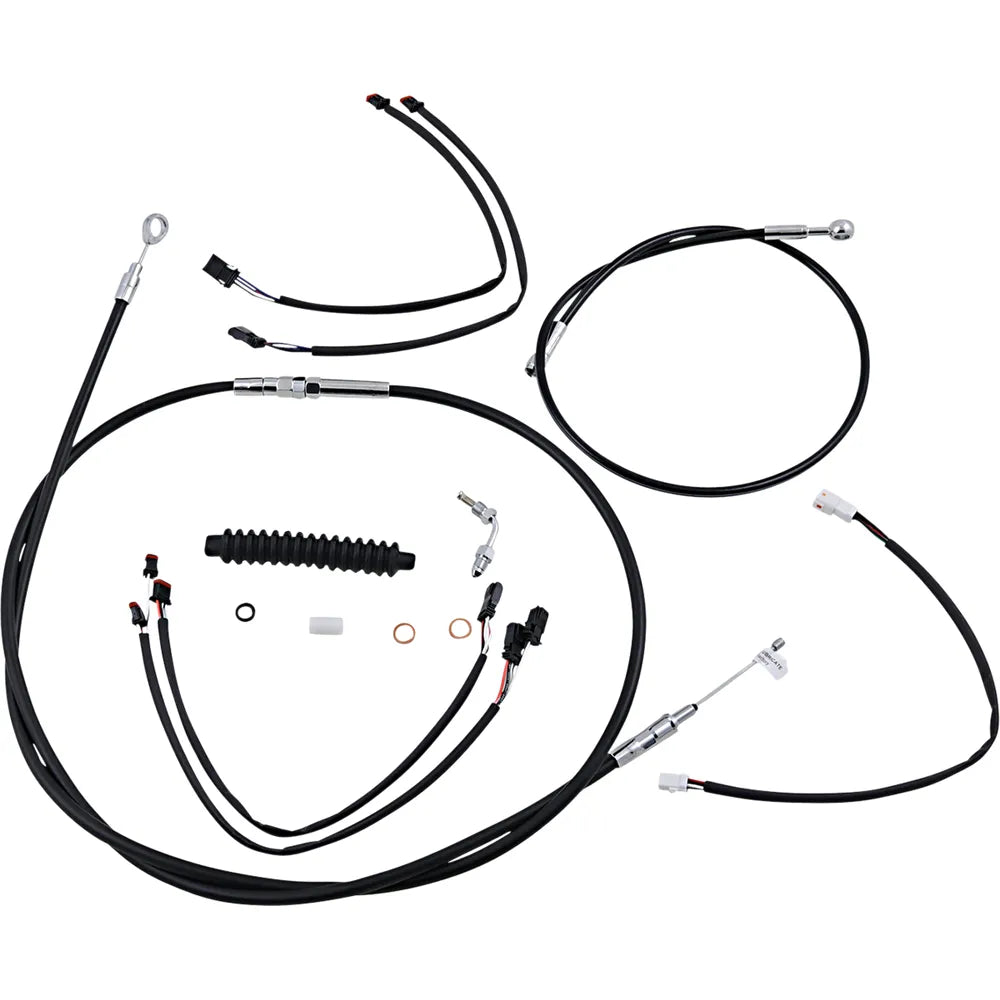Kit de instalación de manillar XR - Kit de instalación de manillar XR - Colgadores Ape de 15"-17" - Softail '18-'24 - Negro/Cromo