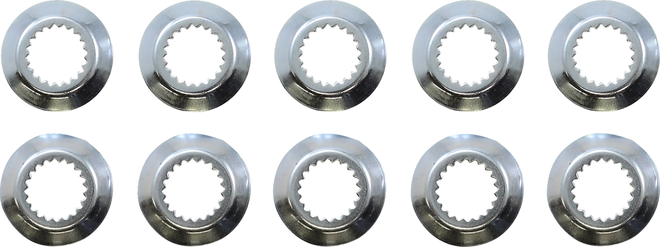 Kit de arandela/anillo elástico del contraeje - Arandela del contraeje - Paquete de 10 - Kawasaki/Yamaha