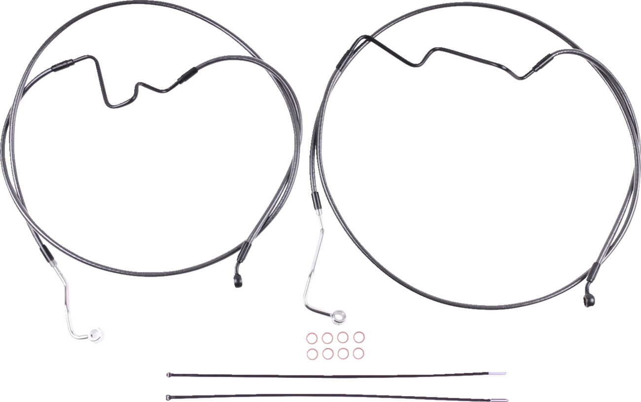 Kit de latiguillos de freno radiales BP ABS Touring inferiores +4" 35° — Tamaño grande [+10,2 cm (4")]