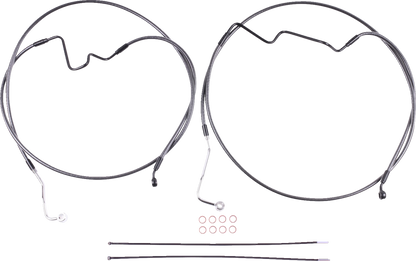 Kit de latiguillos de freno radiales BP ABS Touring inferiores +4" 35° — Tamaño grande [+10,2 cm (4")]