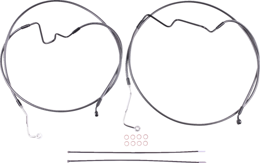 Kit de latiguillos de freno radiales BP ABS Touring inferiores +4" 35° — Tamaño grande [+10,2 cm (4")]