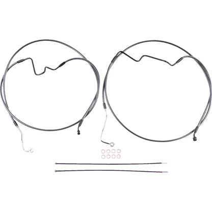 Kit de latiguillos de freno radiales BP ABS Touring inferiores +4" 35° — Tamaño grande [+10,2 cm (4")]