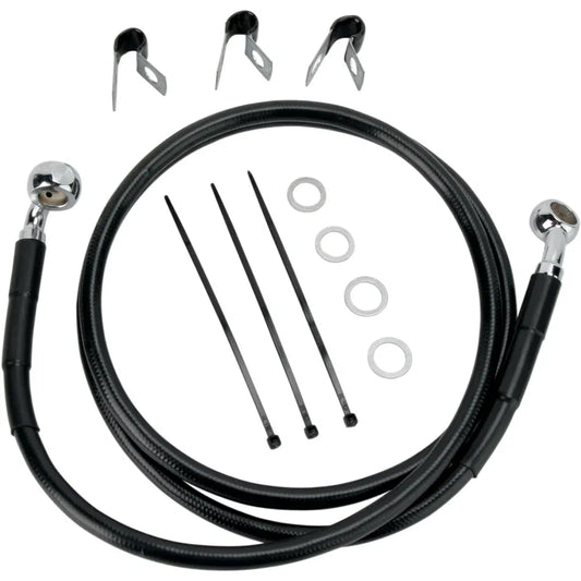 Kit de línea de freno de vinilo negro de longitud extendida