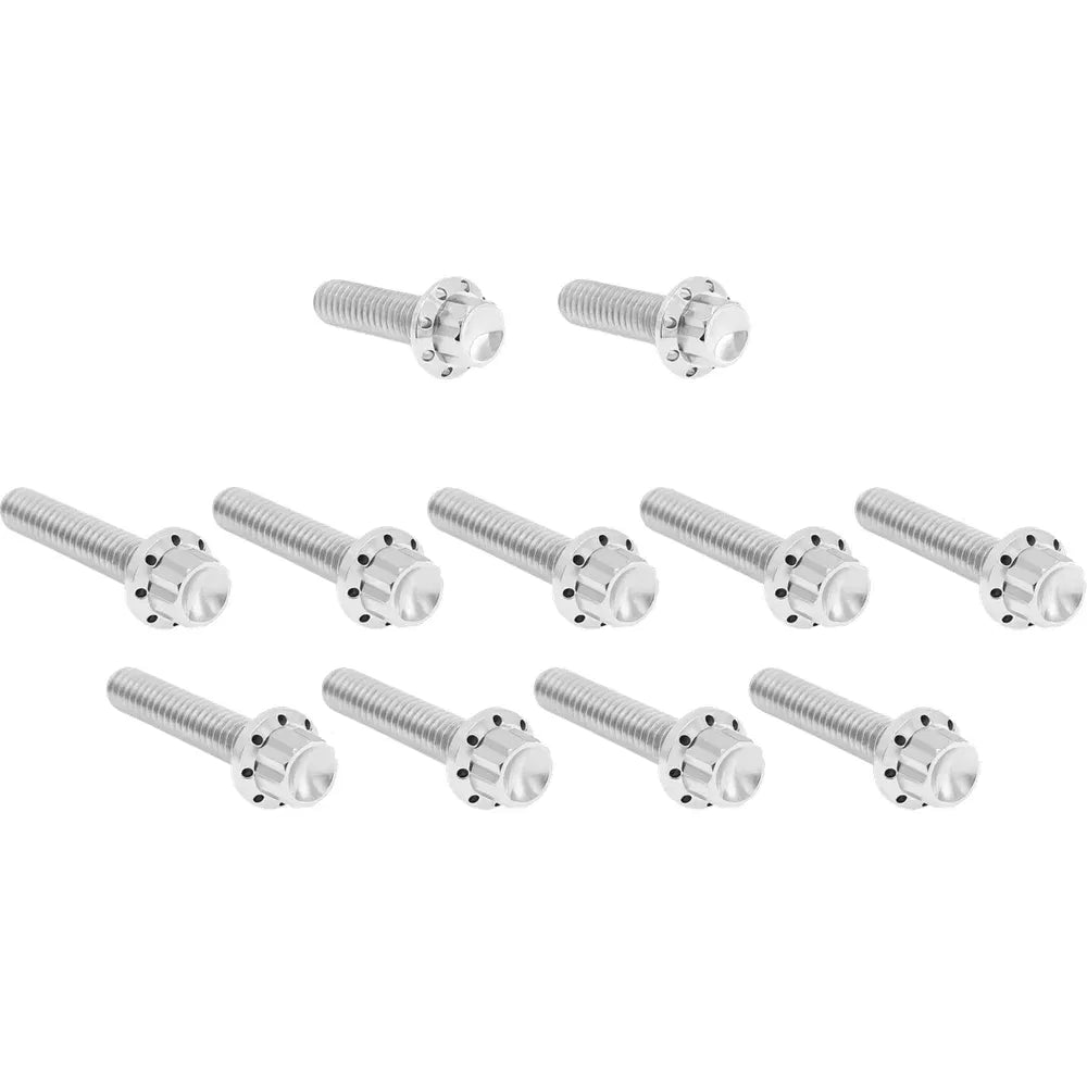 Kit de pernos de 12 puntos de titanio para cubierta de leva/cubierta de punto