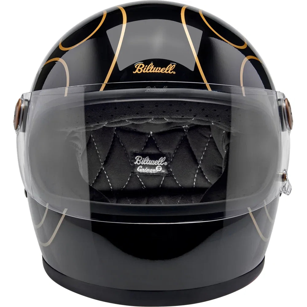 Casco Biltwell Gringo S Gloss Black Flames
