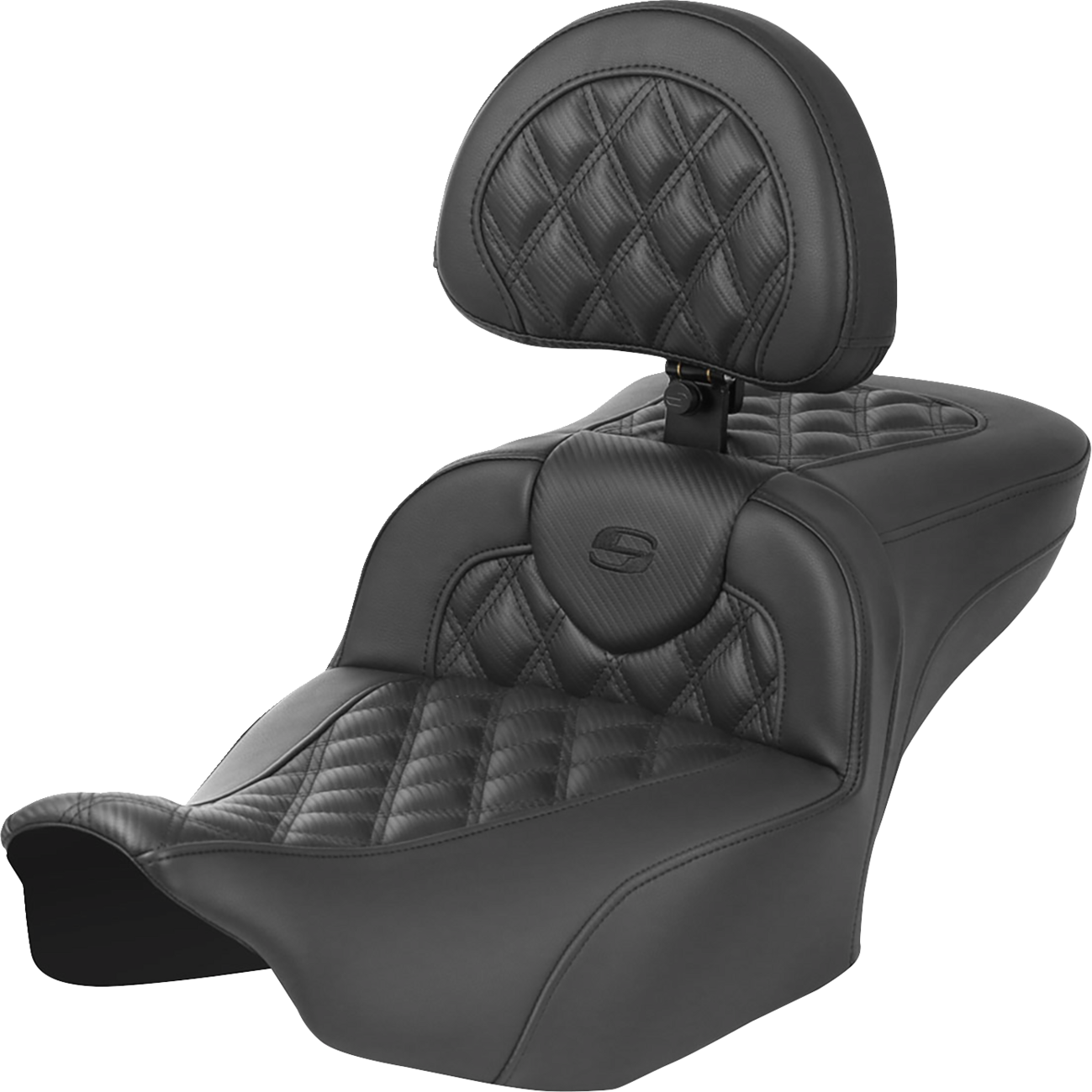 Asiento de alcance extendido Roadsofa™ - Asiento de alcance extendido Roadsofa™ - con respaldo - Fibra de carbono - Costura de celosía - FLTR/FLHX '23-'24