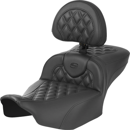 Asiento de alcance extendido Roadsofa™ - Asiento de alcance extendido Roadsofa™ - con respaldo - Fibra de carbono - Costura de celosía - FLTR/FLHX '23-'24