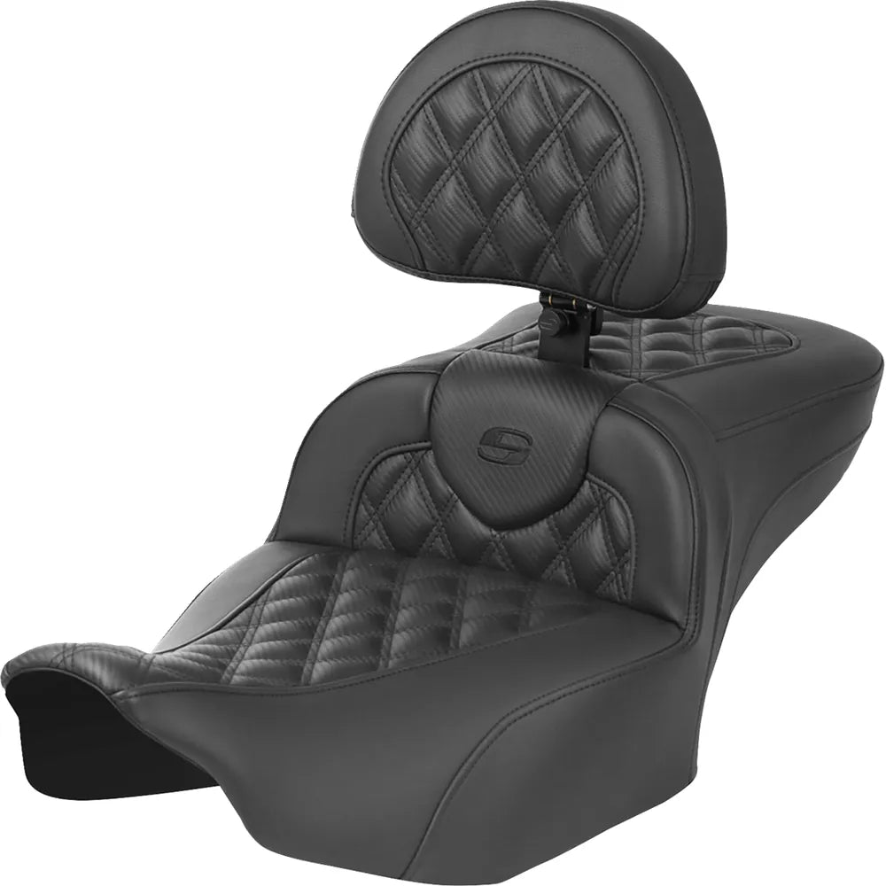 Asiento de alcance extendido Roadsofa™ - Asiento de alcance extendido Roadsofa™ - con respaldo - Fibra de carbono - Costura de celosía - FLTR/FLHX '23-'24