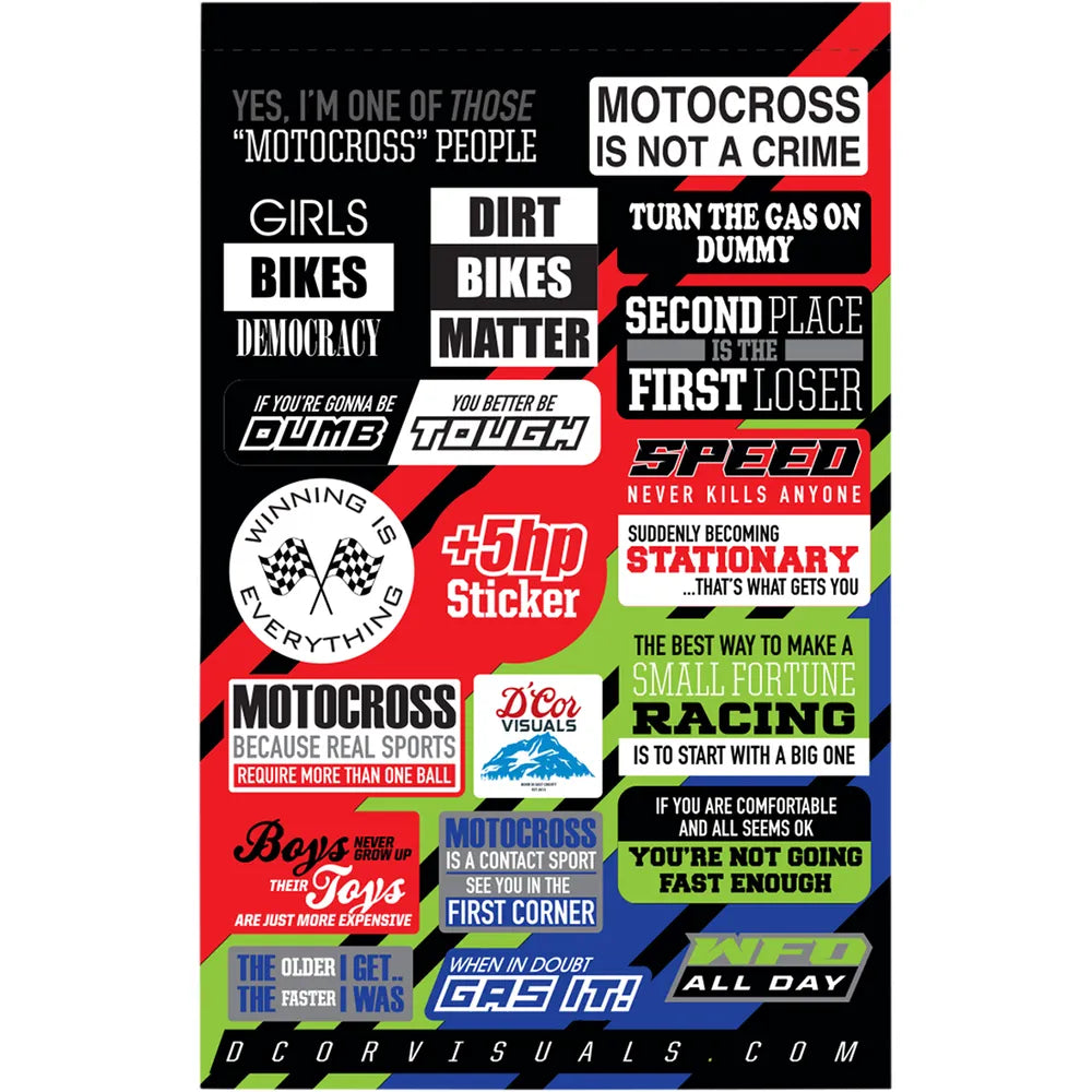 Moto Talk Decal Sheet