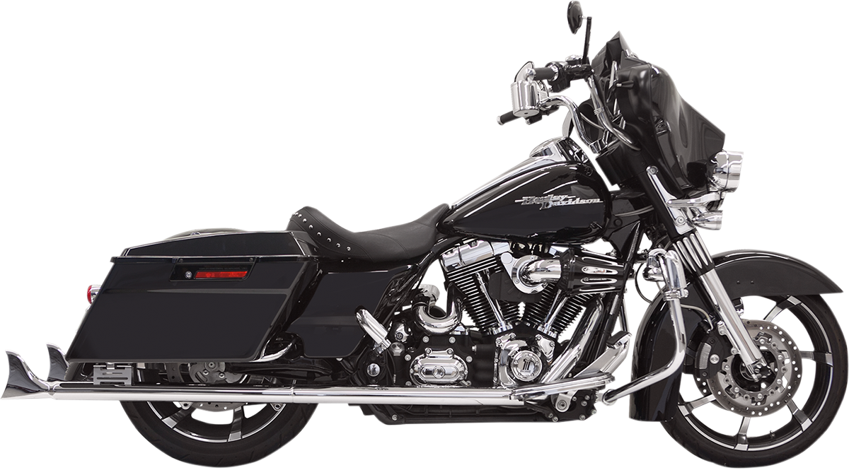 Silenciadores deslizantes Fishtail - Silenciadores Fishtail - Cromados - con deflector - 36" - 95-'16 Touring