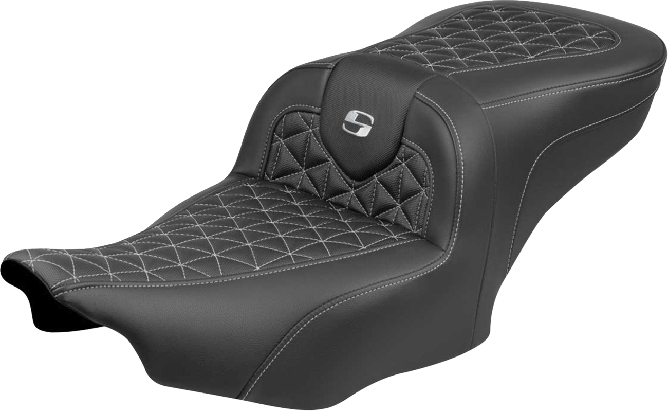 Asiento de alcance estándar Roadsofa™ - Asiento Roadsofa™ - sin respaldo - Costura plateada - FLH/FLT '23-'25