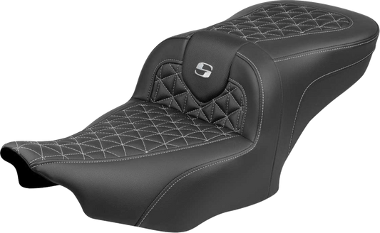 Asiento de alcance estándar Roadsofa™ - Asiento Roadsofa™ - sin respaldo - Costura plateada - FLH/FLT '23-'25