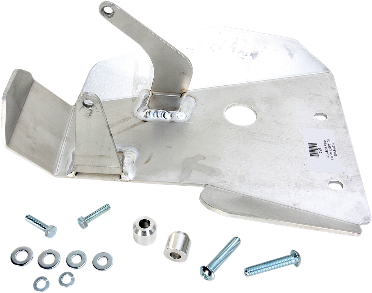 Placa protectora de aluminio — Placa protectora - Placa protectora - Plata - Honda - CRF110F
