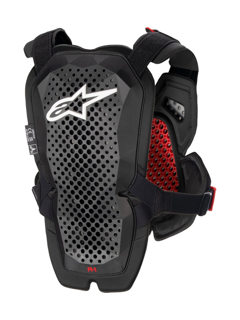 Guarda de pecho transpirable Alpinestars A-1 Pro - Negro/Rojo