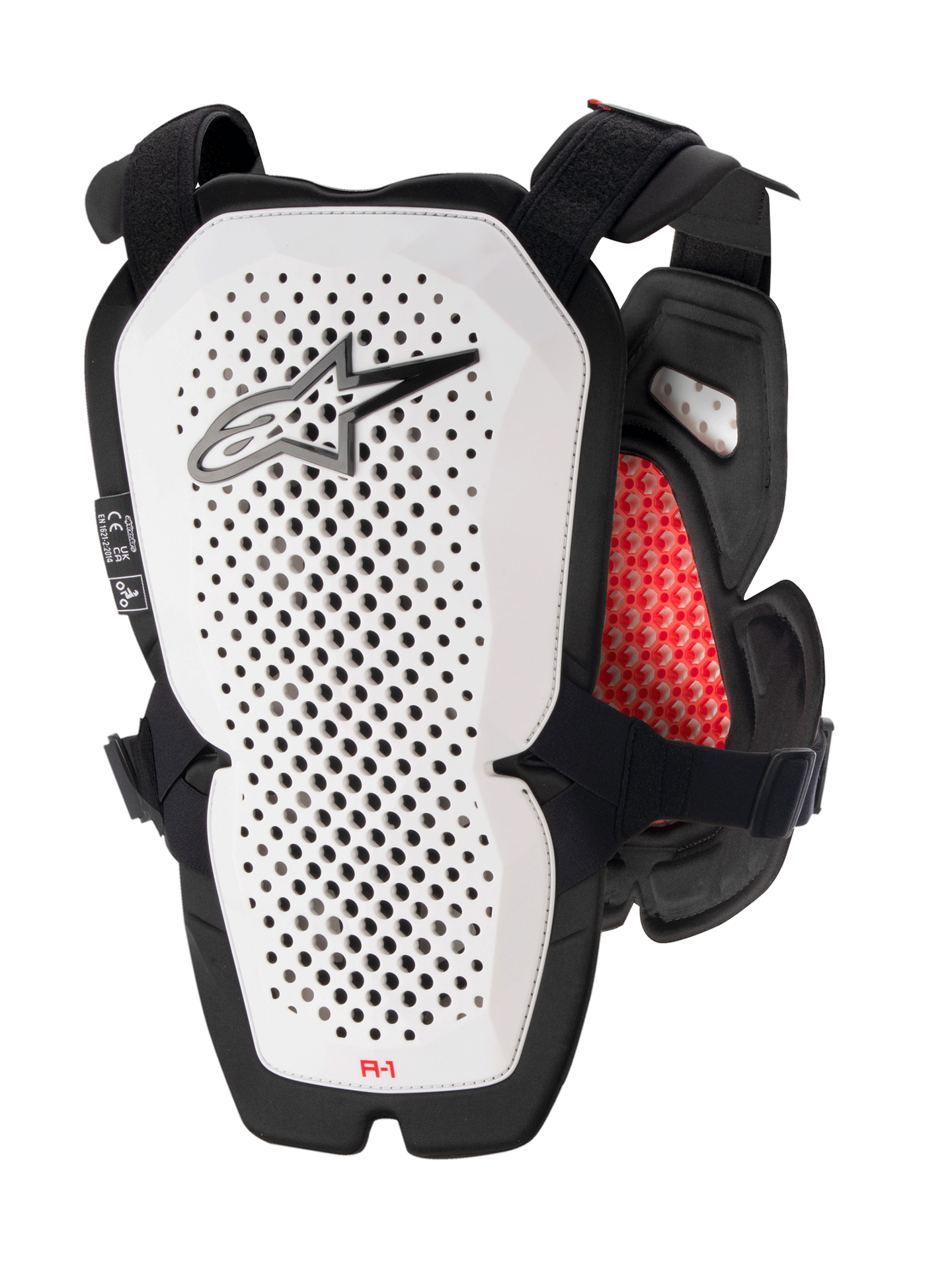 Chaleco protector Alpinestars A-1 Pro - Blanco/Negro/Rojo