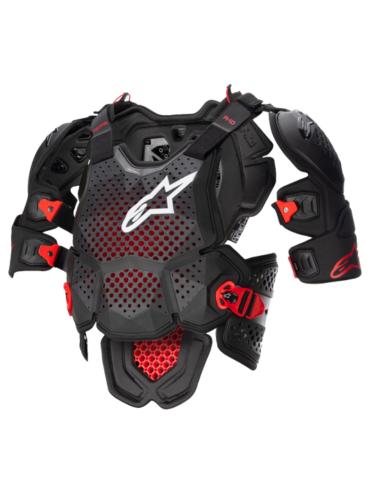 Chaleco protector integral Alpinestars A-10 V2 - antracita/negro/rojo